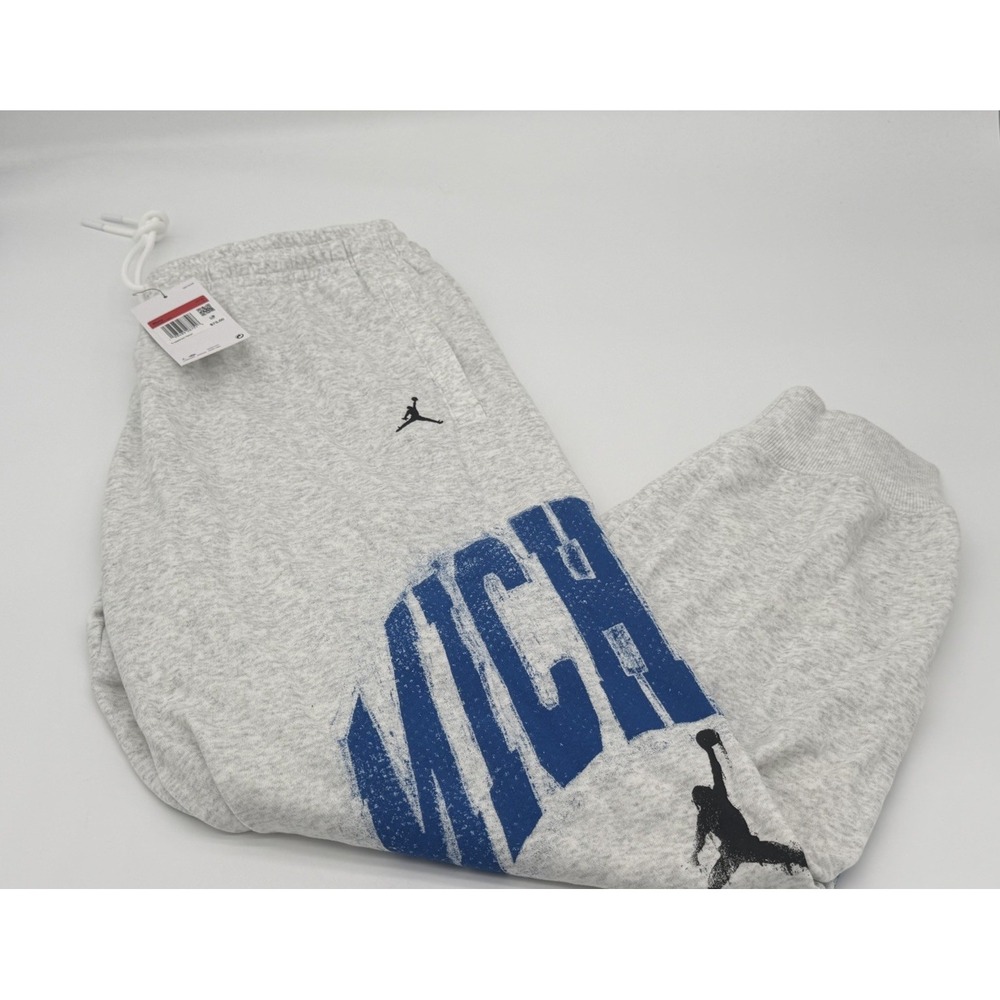 Men's Size Large- Nike Air Jordan Brooklyn Collegiate Sweatpants Grey HV0091-051